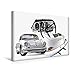 Produktbild Premium Textil-Leinwand 45 cm x 30 cm quer, Porsche 356 Carrera | Wandbild, Bild auf Keilrahmen, Fertigbild auf echter Leinwand, Leinwanddruck: Porsche 356 Carrera Illustration (CALVENDO Mobilitaet)