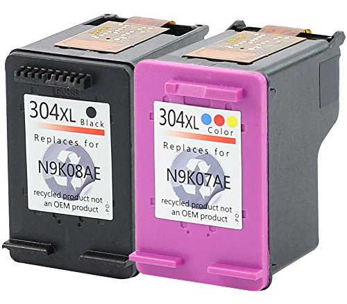 2er Set Druckerpatronen kompatibel zu HP 304 XXL mit Füllstandsanzeige HP DeskJet 3730 3720 3732 3700 - 2