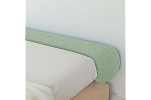 Xpnit Langes Lückenkissen, runde Rolle, weiches Zylinderkissen, Sofa-Armlehnen-Unterstützung zum Schlafen, Schwangere, Nachttischschutz (20 x 90 cm, Hellgrün)