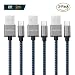 Produktbild Micro USB Kabel [2M 3 Pack], Cableclub Nylon Geflochtenes Android Ladekabel High Speed Sync und schnellladekabel datenkabel für Samrtphone, Samsung Galaxy S6 / S7 / S7 Edge, Huawei, Sony, Nokia, HTC, Kindle, Nexus, LG, Moto, Xiaomi, PS4 Controller, Kamera und mehr – Grau