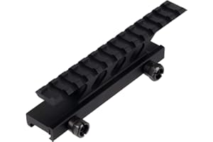 FOCUHUNTER Riser Mount Tactical High Profile Scope Mount Basis Riser Weaver Picatinny-Schiene 20 mm Aluminium mit 13 Picatinny-Schienenschlitzen