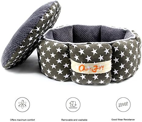 Sweet Devil Waterproof Solid Round Large Bed Bolster Cuddler Lounge Pet Dog Cat Sleeper with Plush Sleeping Mat