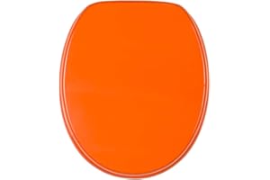 SANILO Sedile WC, grande scelta di belli sedili WC uni, da legno robusto e di alta qualità (Arancio)
