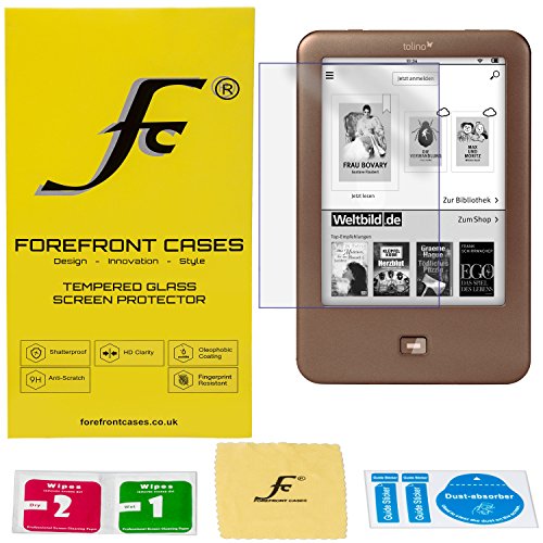 Forefront Cases® [HD KLARHEIT] Gehärtetes Glas Bildschirm Schutz Protektor Folie für Der neue Tolino Page [ULTRA DÜNN nur 0.3mm]