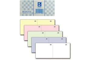 GUTE LINES Blocchetti Numerati da 1-100, 100 Pagine, Formato 6 x 13 cm, Confezione da 6 Blocchi, Multicolore, per Sagre, Eventi, Lotterie, ecc