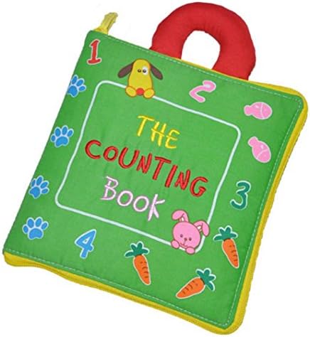 Letters and Numbers, ABC Alphabet Magnets for Kids Gift Set Puzzle Cloth Book Toy Cloth Development Books (18.5*23.5cm, Green)