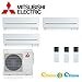 Produktbild Klimageräte Mitsubishi Trial Inverter-3D54VA + 12 + 9 + 9 BTU – Serie SF
