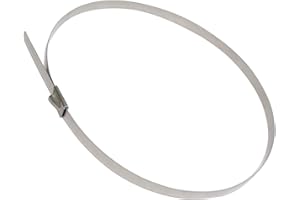 AERZETIX - Lot de 10 Colliers de serrage en métal acier Inoxydable résistent aux acides - 4.6mm x 360mm 36cm - C42131
