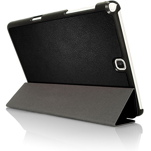 igadgitz Schwarz PU Ledertasche Hülle Smart Cover für Samsung Galaxy Tab A 9.7″ SM-T550 mit Multi-Winkel Betrachtungs + Auto Sleep/Wake + Displayschutzfolie - 5