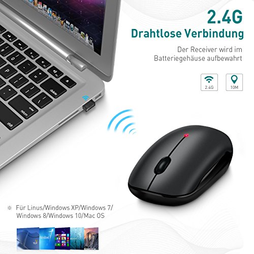 Topelek - Rat  n con Modo Bluetooth 4 0  y Modo inal  mbrico 2 4  G  rat  n inal  mbrico   ptico con Modo Dual para PC  iMac Macbook  Microsoft Pro  Oficina  hogar