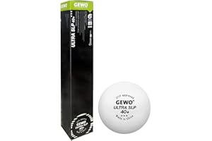 GEWO Ultra SLP 6 Ball Seamless Maximum Round Table Tennis Ball, White, 40