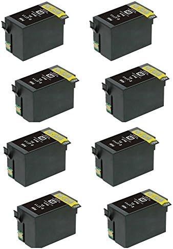 8 X 27XL Black Compatible  Ink Cartridges for Epson WorkForce WF-3620dwf, WF-3640dtwf, WF-7110dtw, WF-7610dwf, WF-7620dtwf Printers - T2711-BLACKS (NON OEM)