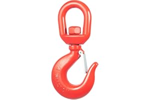 PANSYWIND 5 Ton Swivel Lifting Hook with Safety Latch Heavy Duty Alloy Steel Crane Hook Industrial Supplies for Factory Lifting Harbor Lifting Construction Engineering etc