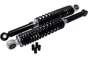 2EXTREME Ensemble amortisseur de jambes de suspension 340 mm M8 M10 Noir universel compatible pour moped mobylette