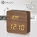 Produktbild Digoo DG-AC1 Brown Wooden LED Digital Alarm Clock 2 Mode Time Thermometer Voice Control Desk Clock by scoutBAR