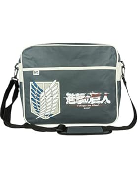 Attack on Titan Unisex Scout Messanger Bag Original 100% Polyester Schwarz Manga Anime