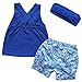 EFE 3pcs Toddler Infant Girls Floral Outfits Headband+Vest Top+Shorts Clothes Set 18-24 Months
