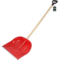 Pala Da Neve Italiana 40x50 Cm Con Rinforzo In Alluminio - Per Spalare Neve E Granaglie