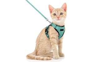 Voarge Pettorina per Gatti Regolabile Con Guinzaglio da 150 cm - Sicurezza per Cuccioli e Adulti di Piccole e Medie Dimensioni