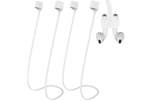 Jinpojun 2X AirPods Halteband, Strap mit Magnet für AirPods Pro 2/1, Zubehör für AirPods 1/2/3 aus Geschmeidigem Silikon-Perfekt, Länge: 72CM (Weiß)