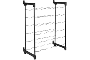 Metaltex Chianti 30 Bottle Wine Rack, Epotherm Coating, Black, Metal