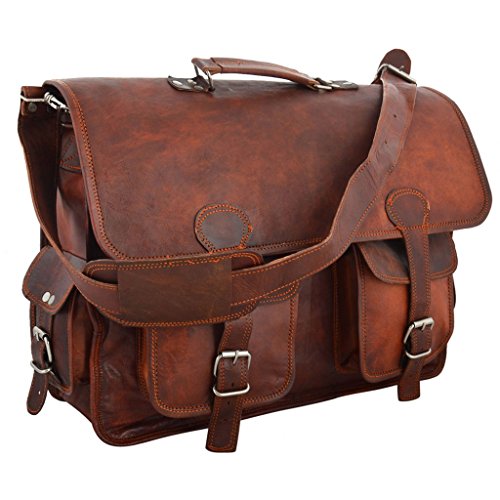 Premium Handarbeit Echt-Leder Kameratasche von A.P. Donovan | Ledertasche Camera Bag Fototasche Fotozubehör Umhängetasche Fotobedarf Schultertasche SLR DSLR Tasche Freizeittasche | Messenger Bags - 4