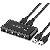 4685 Usb 4 port Hub 2 Kasa Pc Bilgisayar Kvm Switch Splitter &Ccedil;oklayıcı