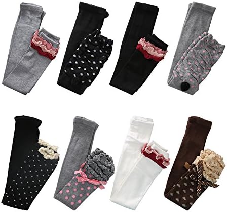 3 Pairs Toddler Girls Thick Cotton Leggings Pants, Little Girl's Footless Tights 2-6 Years (3 Pairs, 3-4 Years/Height 41.3")