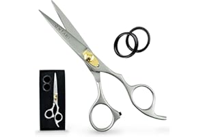 ONTAKI Tijeras de peluquería profesional para cortar el pelo de acero japonés Tijeras de corte de pelo, barba y bigote de 6,5 pulgadas para hombres y mujeres