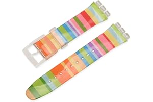 BBZ 17MM Correa de silicona compatible con Swatch Watch strap