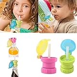 Se ajustará a su demanda. Uteruik - Tapa para Botella de Agua con Pajita para Bebidas, Tapa de alimentación para niños, 1 unids (color al azar)