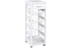 LIBEROSHOPPING.eu - LA TUA CASA IN UN CLIK Carrello SALVASPAZIO portafrutta e cassetti (Bianco)