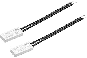 sourcing map KSD9700 Termostato, 85 Grados Celsius Normalmente Abierto Temperatura Interruptor NO 5A Térmico Interruptor Temperatura Controlador 2 Piezas