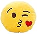 Produktbild Ama-ZODE Weiche Emoji Smileyemoticon Yellow Round Kissen-Kissen-Plüsch Spielzeug-Puppe (Kuss ein Herz)