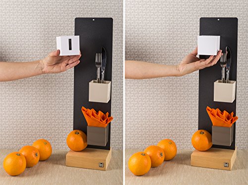 KalaMitica Set 3 Würfel, Magnetische Blumentöpfe, Ø 6 cm, Braun Farbtone - 2