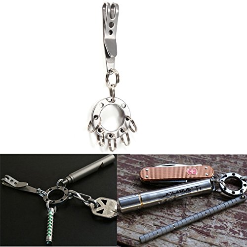 BephaMart Xtools EDC Mini Suspension Clip Flashlight Clip Key Chain With UFO Buckle