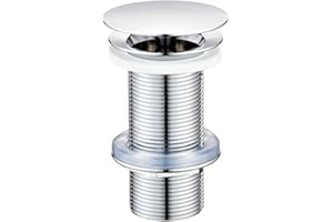 Wohnfreuden Chrom Ablauf Ventil 120 mm - Permanentablauf Ablaufgarnitur