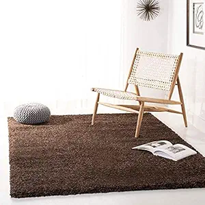 Generic Soft Fluffy Shag Area Rugs for Living Room, Shaggy Floor Carpet for Bedroom, Girls Carpets Kids Home Decor Rugs,Cute Luxury Non-Slip (Coffee, 4 x 6 feet)