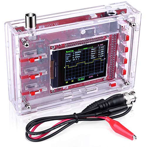 Quimat 2,4 Pollici Digital Oscilloscopio Kit Open Source TFT1 Msps con Sonde Montato Oscilloscopio Loscope - E13805KC