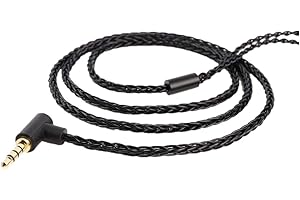 Girftu Kopfhörer Ersatz Kabel, 0.78mm 2pin Kopfhörer und Kopfhörer Ersatzkabel Sauerstofffreies Kupfer Upgrade 5N OFC Kopfhörer Draht 8-Stränge 3,5 mm Stecker mit Mikrofon (2Pin 0.78mm)