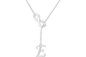 SAMINO Colliers pour Femmes,Collier Illimité Lettres A-Z Initiales Réglable 47+4.5cm pour Femmes Filles Sœurs Amies Fête des Mères Cadeau Maman Cadeaux D'anniversaire Noël Remise Diplôme