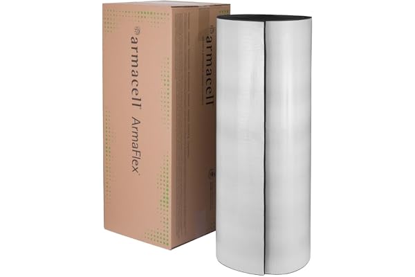 Armacell Armaflex självhäftande gummiisoleringsmatta 19mm 6mx1m | Flexibel gummimatta för värmeisolering av rör samt klimat- och ventilationsanläggningar, finns i 6-32mm.