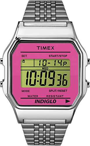 Timex Damen-Armbanduhr Timex 80 Digital Quarz Edelstahl TW2P65000 Timex Damen-Armbanduhr Timex 80 Digital Quarz Edelstahl TW2P65000