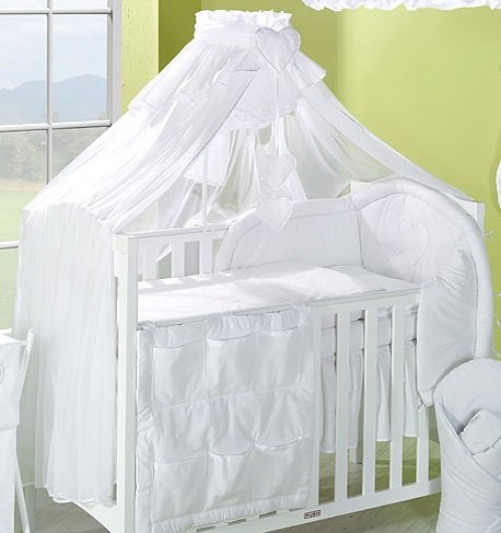 Luxury Baby Crown Canopy Drape / Mosquito Net Only Large 480 cm for Cot Bed - WHITE