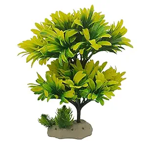 jainsons pet products Aquarium Plastic Green Artificial Plant