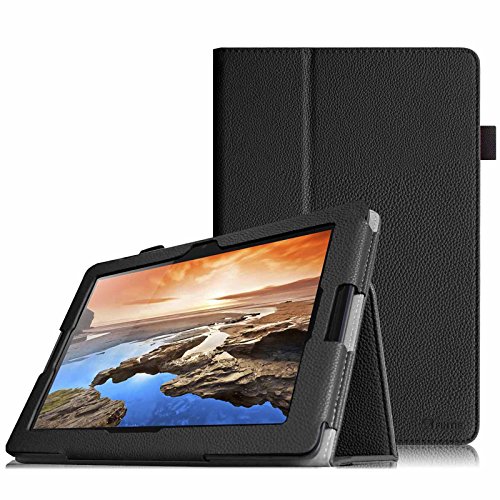 Fintie Lenovo A10-70 Folio Hülle Case Tasche Etui mit Auto Schlaf / Wach Funktion für Lenovo IdeaTab A10-70 25,7 cm (10,1 Zoll HD-IPS) Tablet - Schwarz