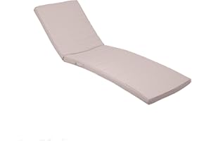 DECO ARTS Coussin Bain de Soleil - Matelas Rectangulaires pour Chaise Longue - Coussin Déhoussable avec Traitement imperméable et Poignées de Transport - Certifié Oeko-TEX - 185x60x5 cm