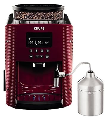 Krups Pisa Red Cafetière automatique Écran de contrôle Accessoire à cappuccino