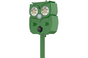 GZAODAO Solar Tiervertreiber 1 Stück, Solar Ultraschall Katzenschreck, Katzenschreck für Garten, Verjagen von streunenden Katzen, Hunden, Waschbären und Vögeln aus Gärten, Bauernhöfen, Obstplantagen