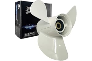 Boatman Hélice de Barco Fuera de borda de Aluminio Compatible con Yamaha Engines50 60 70 75 80 85 90 100 115 130Hp, 13 Spline Tooth, RH